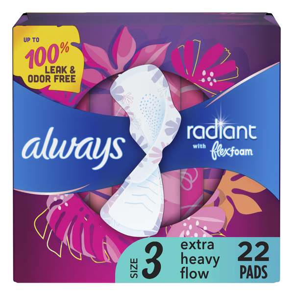 Feminine Care Always Infinity Radiant Extra Heavy Flow Pads hero