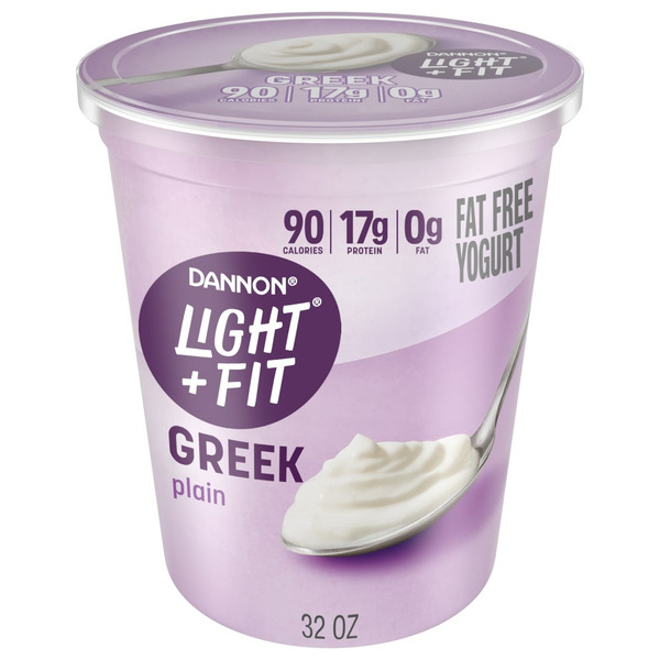 Yogurt Dannon Light + Fit Plain Greek Nonfat Yogurt Tub hero