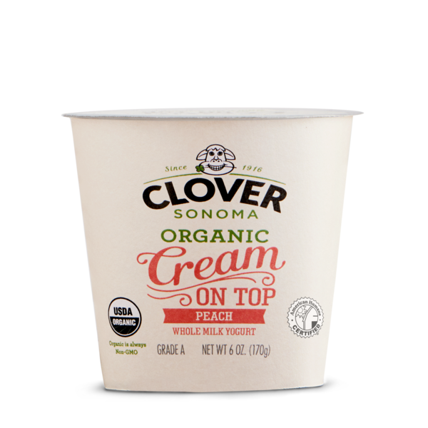 Yogurt Clover Sonoma Organic Cream on Top Peach Yogurt hero