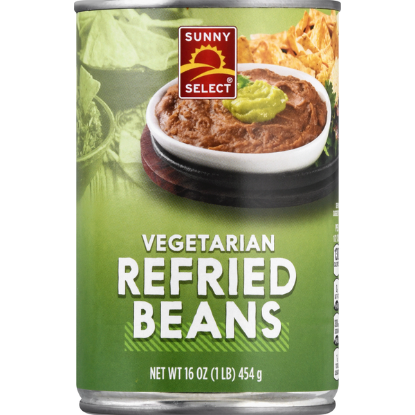 Canned Meals & Beans Sunny Select Refried Beans, Vegetarian hero