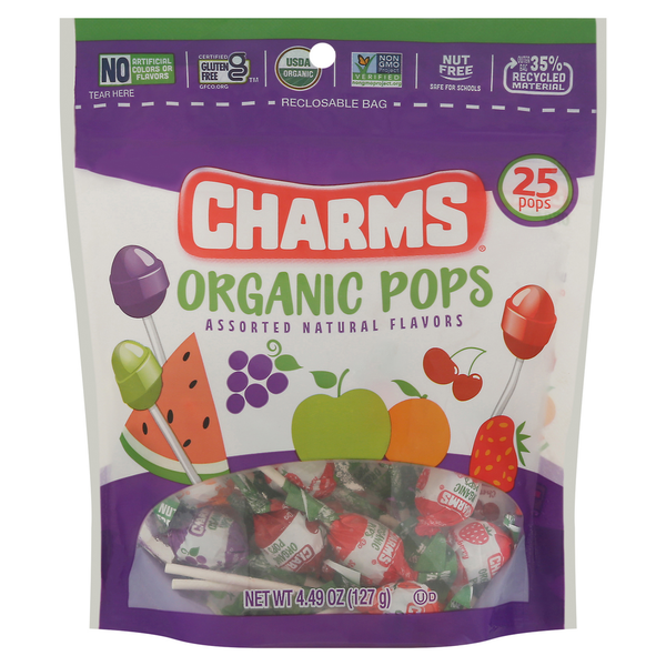 Candy & Chocolate Charms Organic Pops, Assorted hero