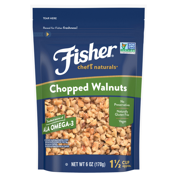 Nuts, Seeds & Dried Fruit Fisher Chopped Walnuts hero