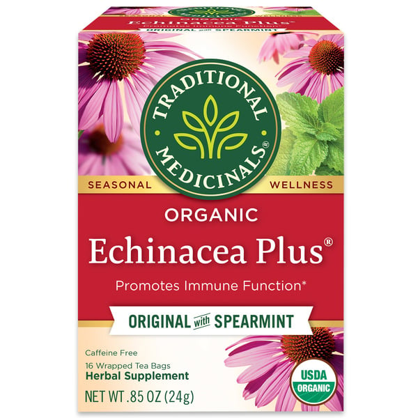 Tea Traditional Medicinals Seasonal Teas Organic Echinacea Plus, Caffeine Free Herbal Tea hero