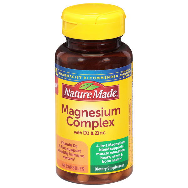 Vitamins & Supplements Nature Made Magnesium Complex, with D3 & Zinc hero