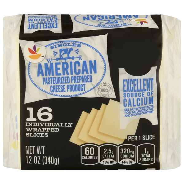 Packaged Cheese Store Brand Cheese Slices, American, Singles hero