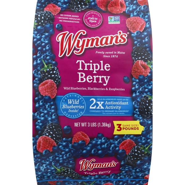 Frozen Fruit & Juice Wyman's Triple Berry hero