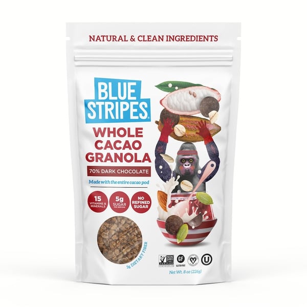 Granola Blue Stripes Whole Cacao Granola, Dark Chocolate hero