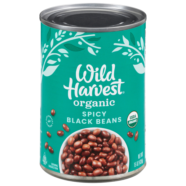 Canned Meals & Beans Wild Harvest Black Beans, Organic, Spicy hero