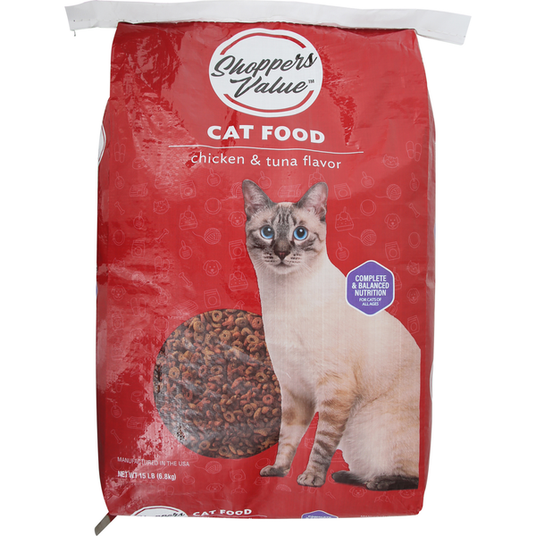 Cat Food & Care Shoppers Value Cat Food, Chicken & Tuna Flavor, Complete & Balanced Nutrition hero