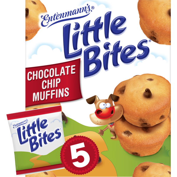 Cookies & Cakes Entenmann's Little Bites, 5 packs, Chocolate Chip Mini Muffins Muffins hero