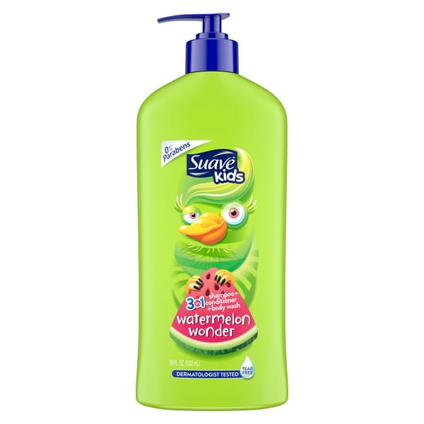 Baby Bath & Body Care Suave 3In1 Shampoo Conditioner Body Wash Wacky Melon hero