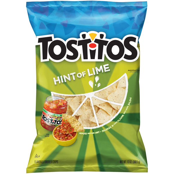 Chips & Pretzels Tostitos Hint of Lime Tortilla Chips hero