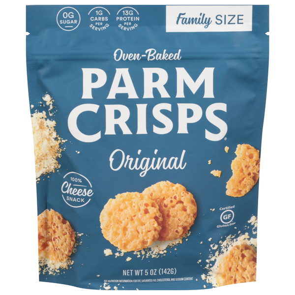 Specialty Cheeses ParmCrisps Cheese Snack, Original, Oven-Baked, Family Size hero