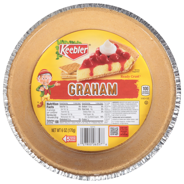 Frozen Dessert Keebler Ready Crust, Graham, 9 Inch hero