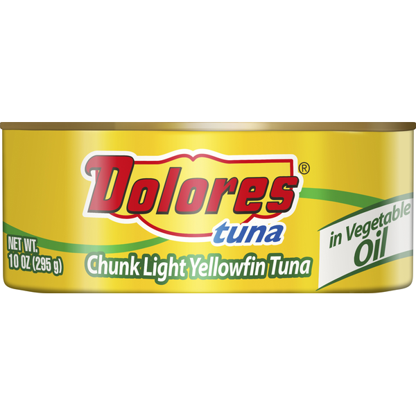 Canned Meat, Seafood & Beans Dolores Yellowfin Tuna, Chunk Light, in Vegetable Oil hero