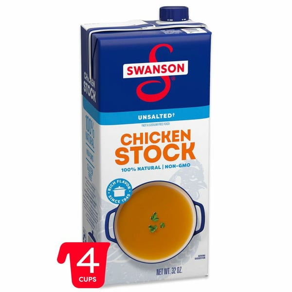 Soup, Broth & Bouillon Swanson's Unsalted Chicken Stock hero