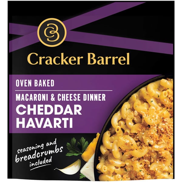 Instant Foods Cracker Barrel Cheddar Havarti Oven Baked Mac & Cheese Dinner hero