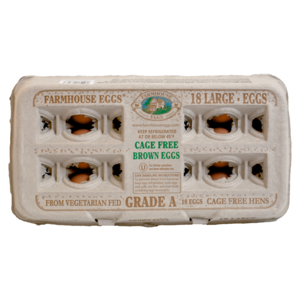 Eggs FARMHOUSE EGGS Large Brown Cage Free Eggs hero