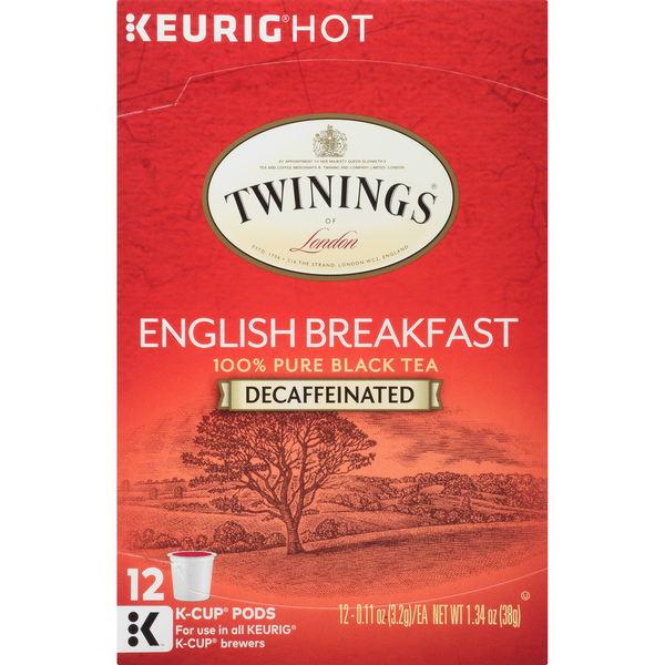 Tea Twinings Decaffeinated English Breakfast 100% Pure Black Tea hero