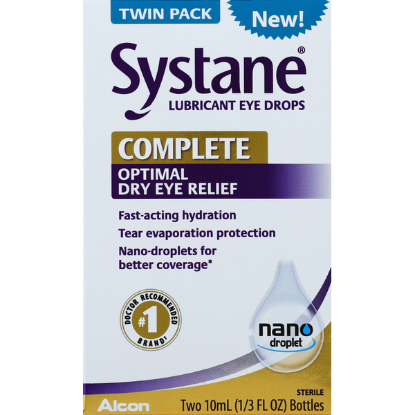 Eye & Ear Care SYSTANE Eye Drops, Lubricant, Complete, Twin Pack hero