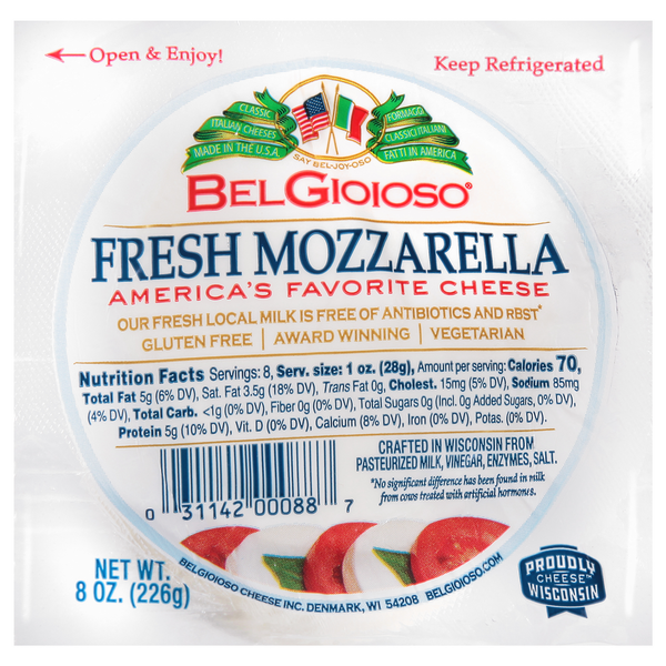 Specialty Cheeses BelGioioso Fresh Mozzarella Cheese, Ball hero