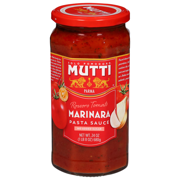 Pasta Sauce Mutti Pasta Sauce, No Added Sugar, Marinara hero