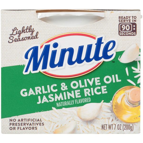 Grains, Rice & Dried Goods Minute Rice Jasmine Rice, Garlic & Olive Oil hero