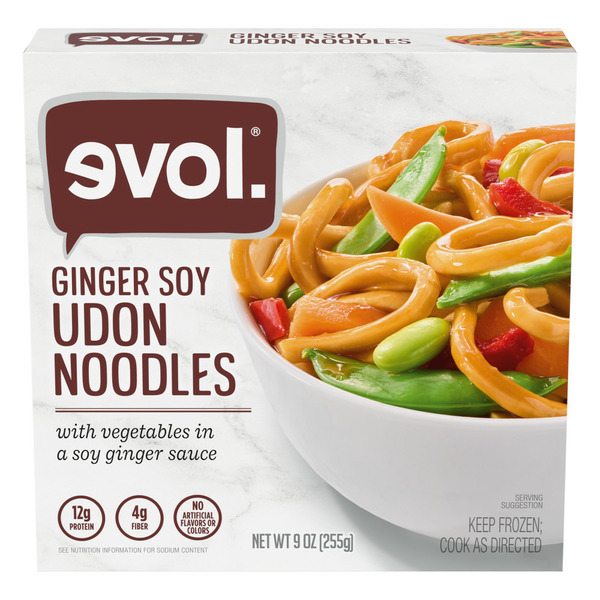 Frozen Meals Evol Ginger Soy Udon Noodles, Frozen Meal hero