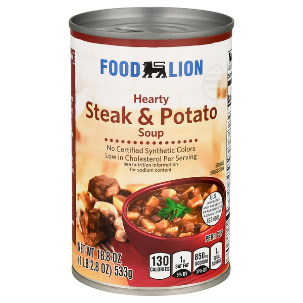 Soup, Broth & Bouillon Food Lion Soup, Steak & Potato, Hearty hero