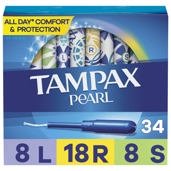 Feminine Care TAMPAX Pearl TamponsTrio Pack, L/R/S hero