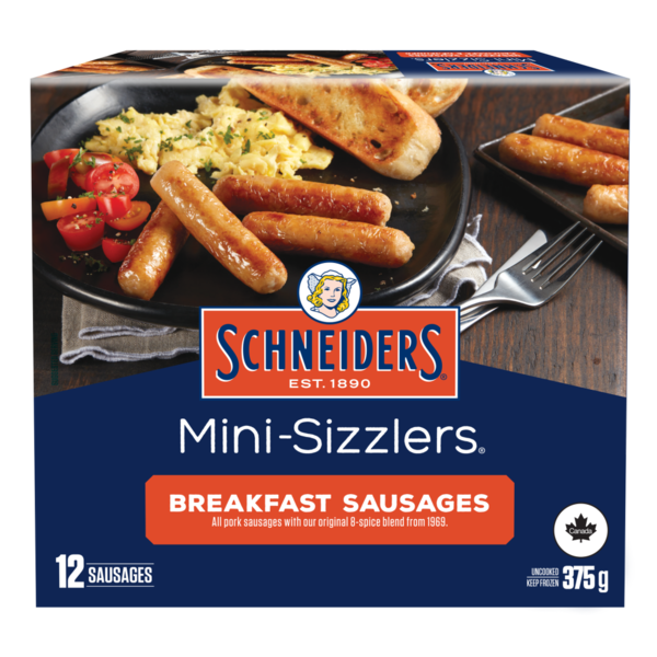 Hot Dogs, Bacon & Sausage Schneiders Mini-Sizzlers Breakfast Sausages hero