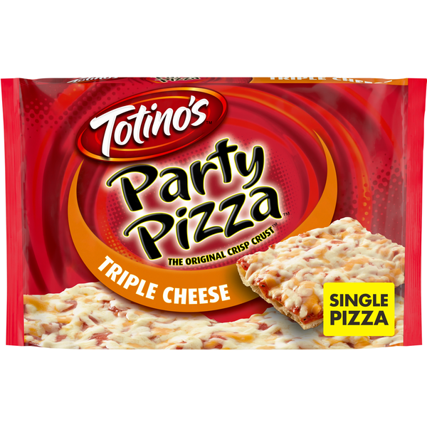 Frozen Pizza Totino's Party Pizza Triple Cheese Thin Crust Frozen Pizza hero