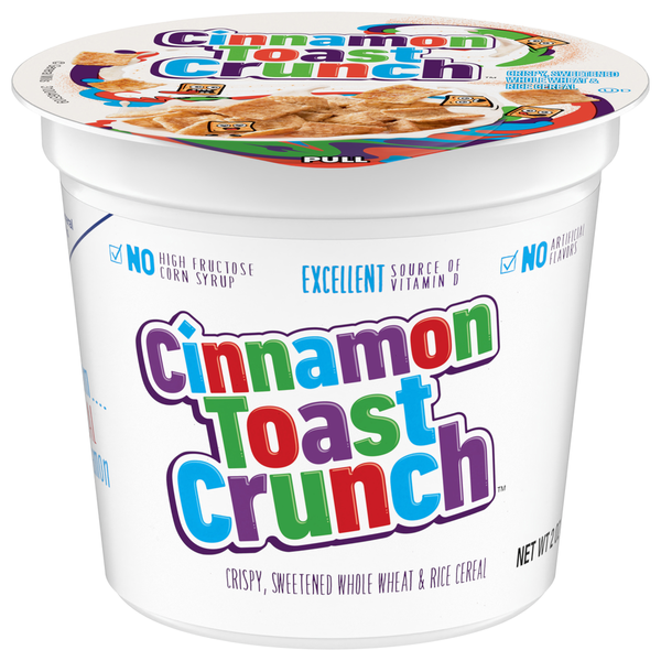 Breakfast & Cereal Cinnamon Toast Crunch Cereal, Crispy, Sweetened Whole Wheat & Rice hero