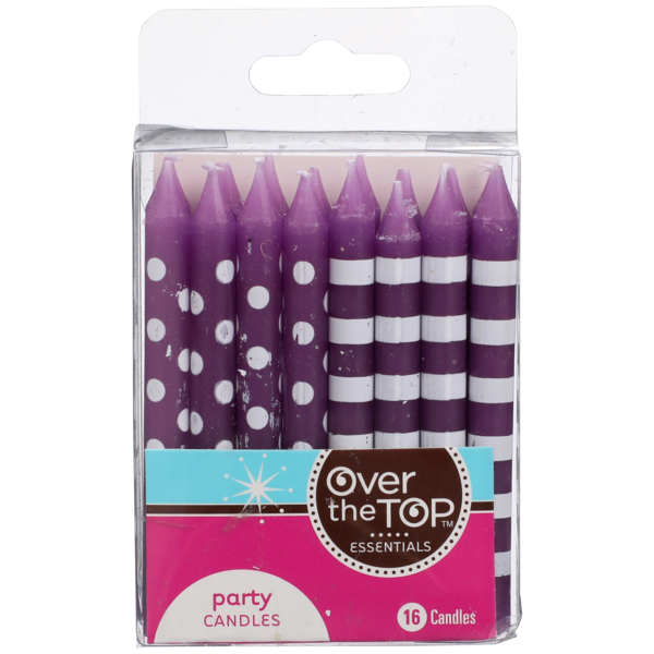 Air Fresheners & Candles Over The Top Purple Stripe & Dot Candles hero