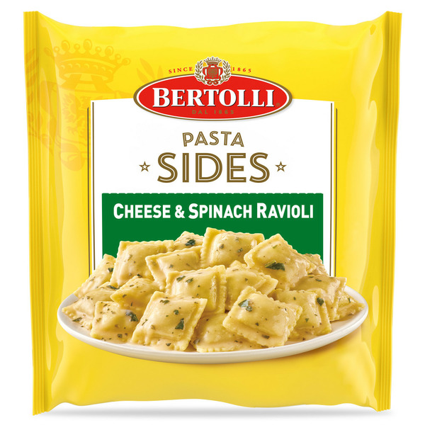 Frozen Meals Bertolli Cheese and Spinach Ravioli, Pasta Sides hero