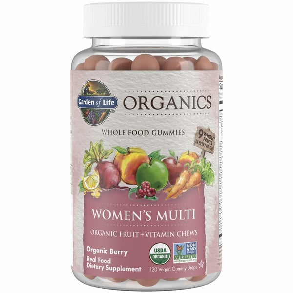 Women's Multivitamins Garden of Life Women's Multi, Vegan Gummy Drops, Organic Berry hero