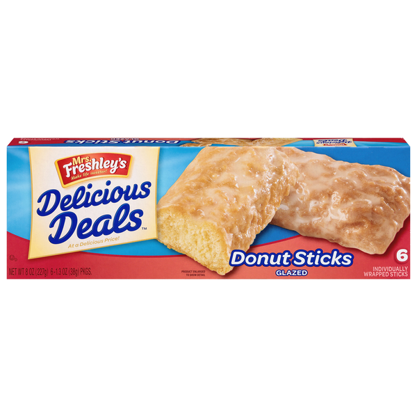 Cookies & Cakes Mrs. Freshley's Donut Sticks, Glazed hero