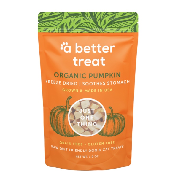 A Better Treat Freeze Dried, USDA Organic Pumpkin Dog & Cat Treats hero