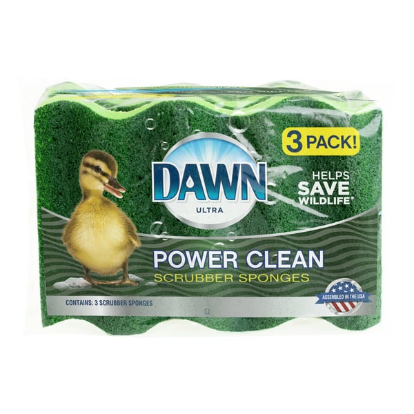 Cleaning Products Dawn Power Clean Wedge-Shaped Scrubber Sponges hero