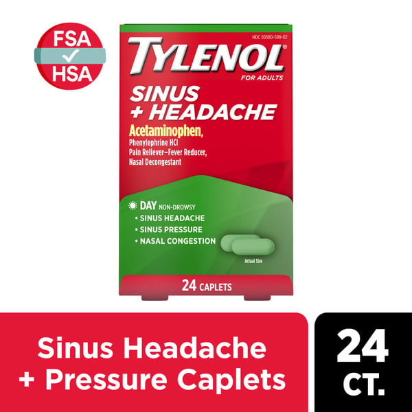 Cough & Cold Medicine TYLENOL Sinus + Headache Non-Drowsy Daytime Caplets hero