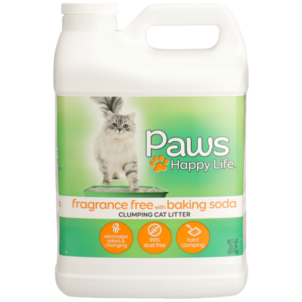 Cat Food & Care Paws Happy Life Clumping Cat Litter, Fragrance Free With Baking Soda hero