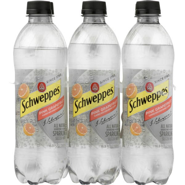 Water, Seltzer & Sparkling Water Schweppes Pink Grapefruit Sparkling Seltzer Water hero