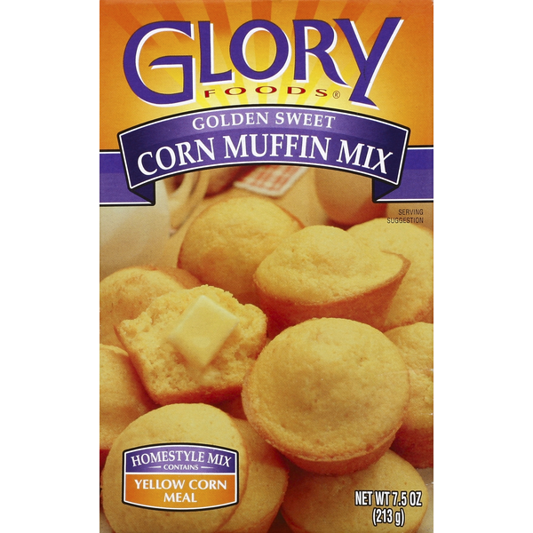 Doughs, Gelatins & Bake Mixes Glory Foods Corn Muffin Mix, Golden Sweet hero