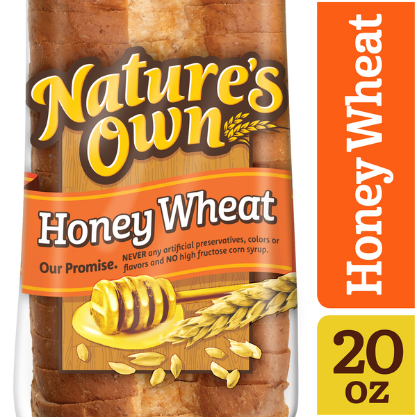 Bread Nature's Own Honey Wheat, Honey Wheat Sandwich Bread, 20 oz Loaf hero