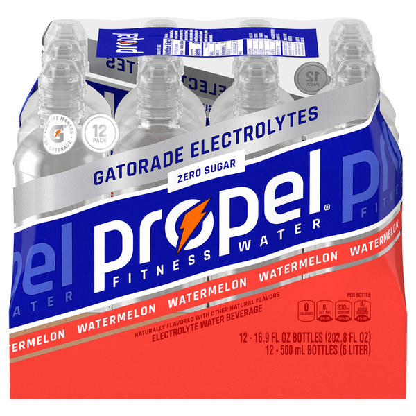 Water, Seltzer & Sparkling Water Propel Electrolyte Water Beverage, Zero Sugar, Watermelon hero