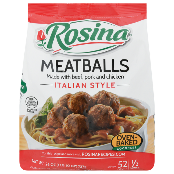 Frozen Meat Rosina Meatballs, Italian Style hero