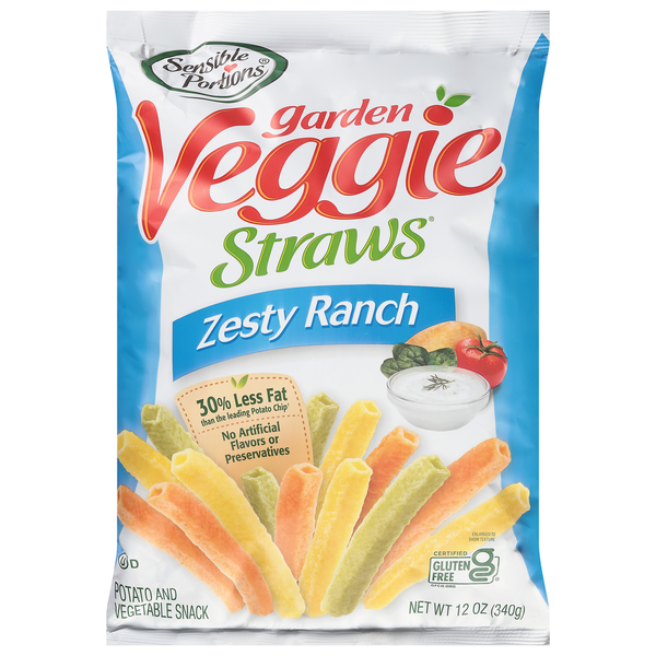 Candy & Chocolate Sensible Portions Potato and Vegetable Snack, Zesty Ranch hero