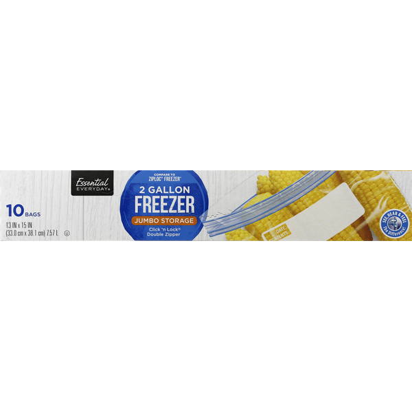 Food Storage Essential Everyday Freezer Recloseable Bags hero