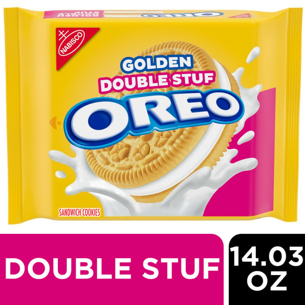 Oreo Double Stuf Golden Sandwich Cookies hero