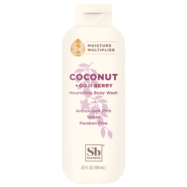 Soapbox Body Wash, Nourishing, Coconut + Goji Berry hero